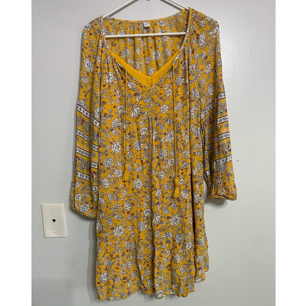 Long sleeve loose flow dress